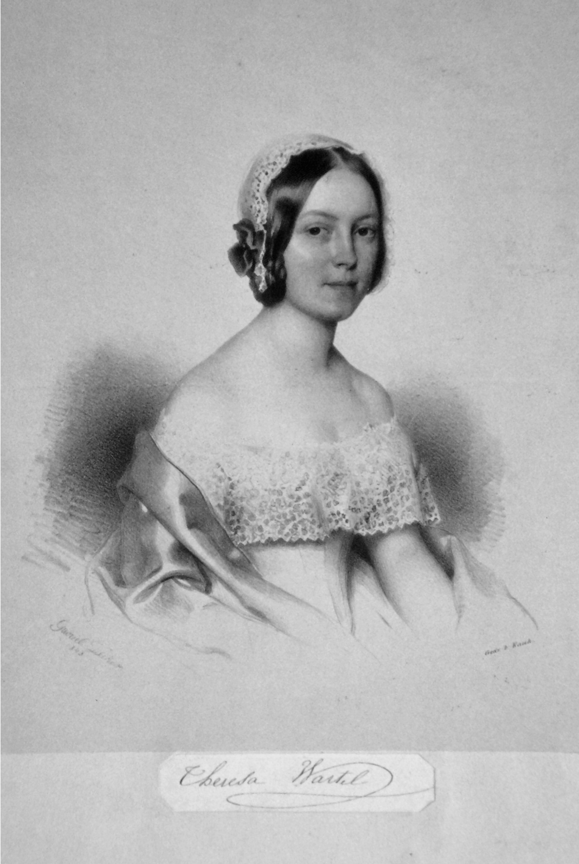 Portrait ancien de Thérèse Wartel, pianiste et compositrice française du XIXe siècle, à l’affiche du Petit-déjeuner musical